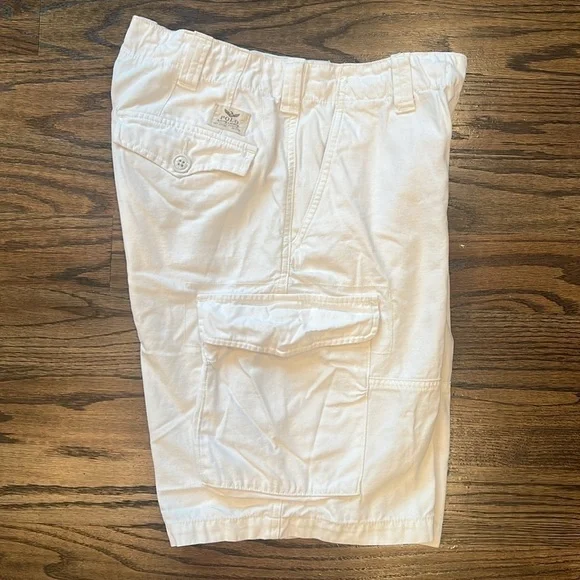 Polo Ralph Lauren Classic Cargo Shorts Khakis White/Relaxed Fit Size 31 - Picture 4 of 16